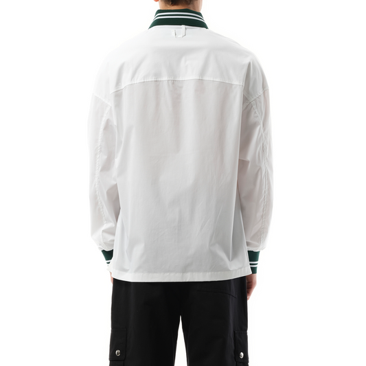 La Chemise Baseball Long Sleeve in White