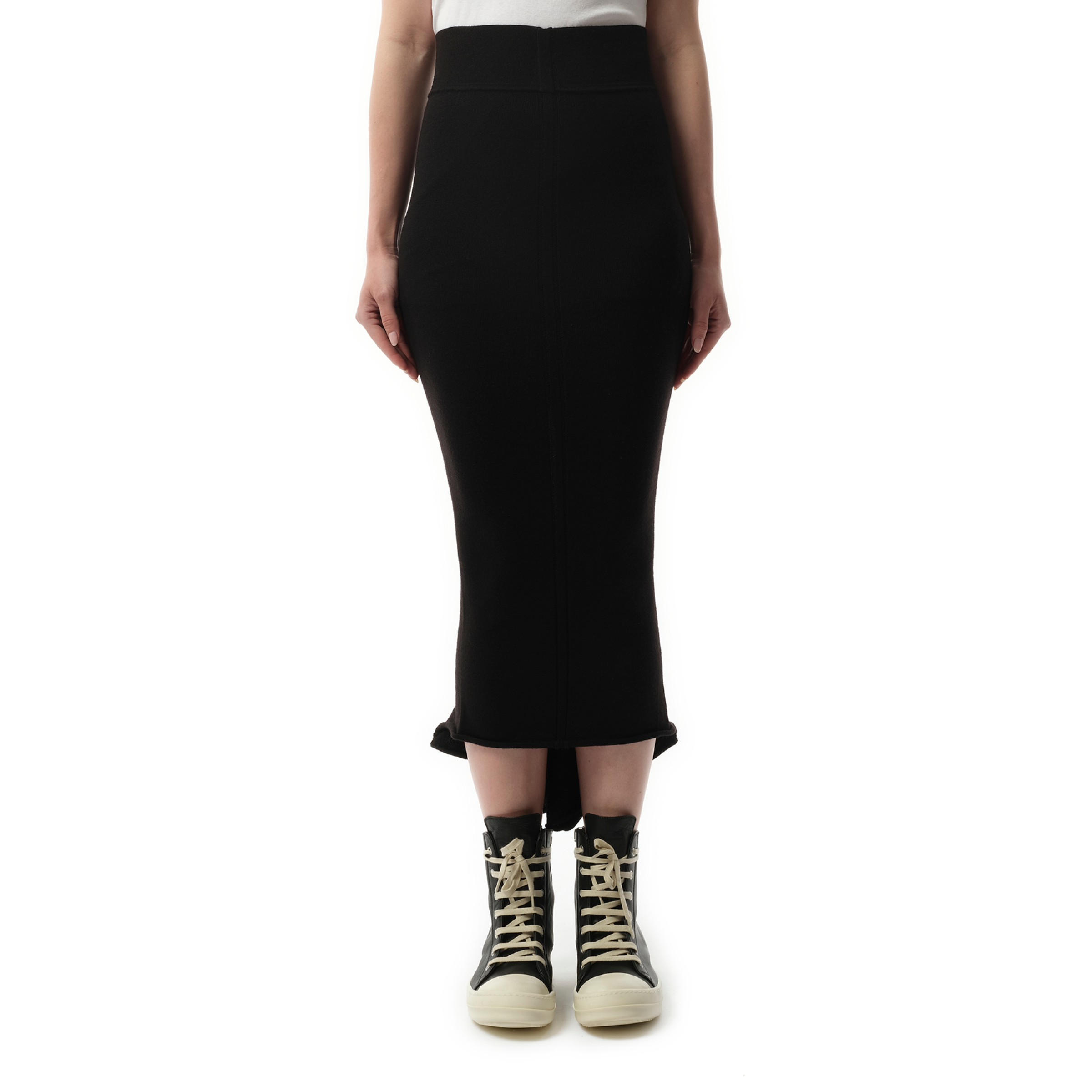 Calf Dauphine Skirt in Black