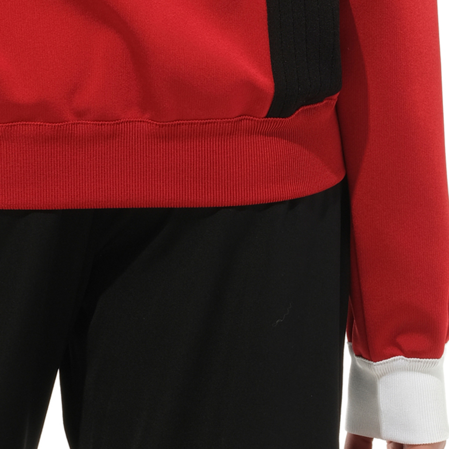 Zip Tri Turtleneck Sweater in Red