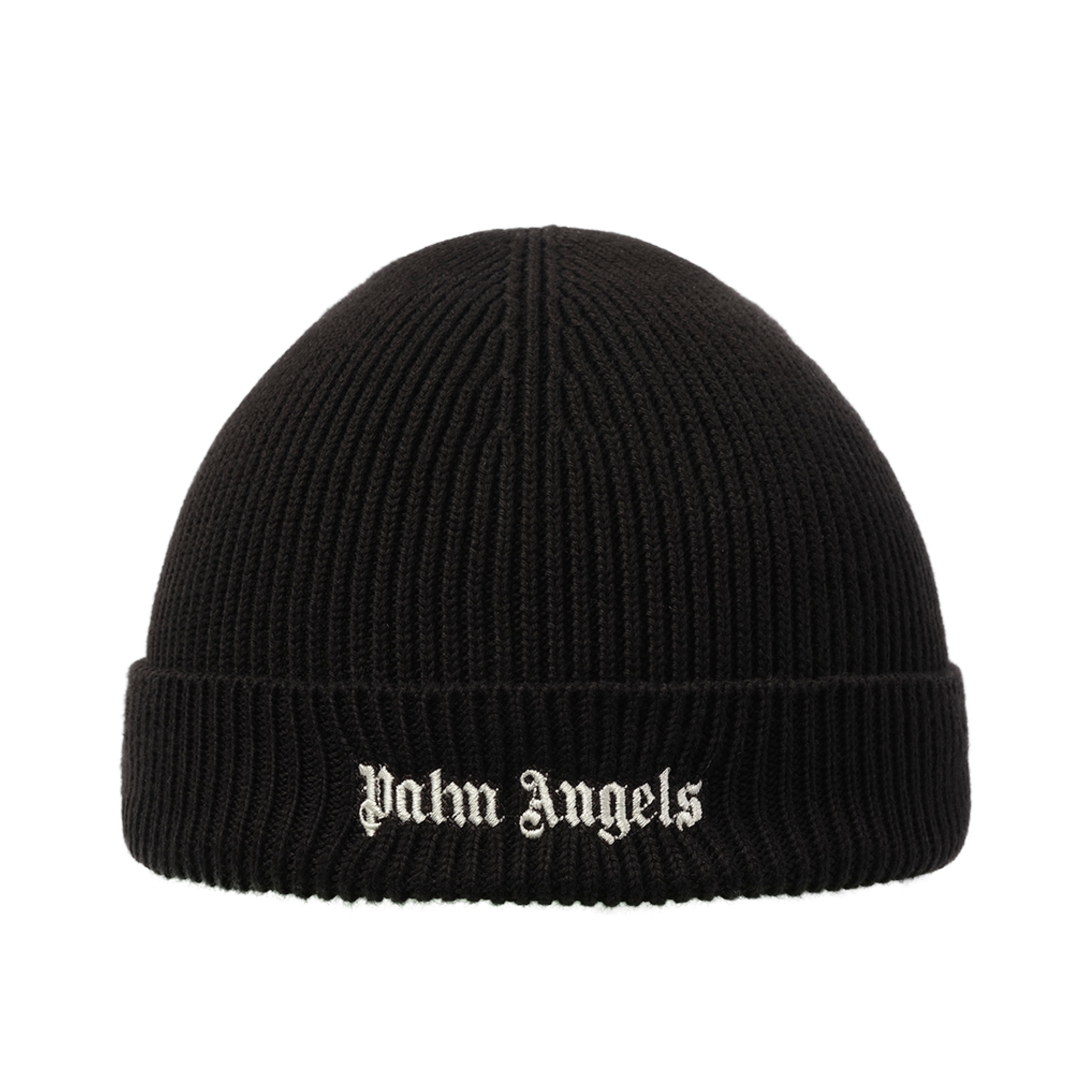 Classic Logo Short Beanie in Black/Off White