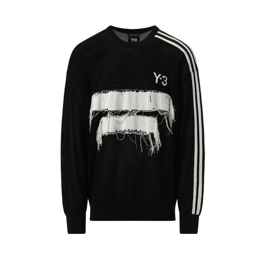 Logo Frayed Sweatshirt in Black