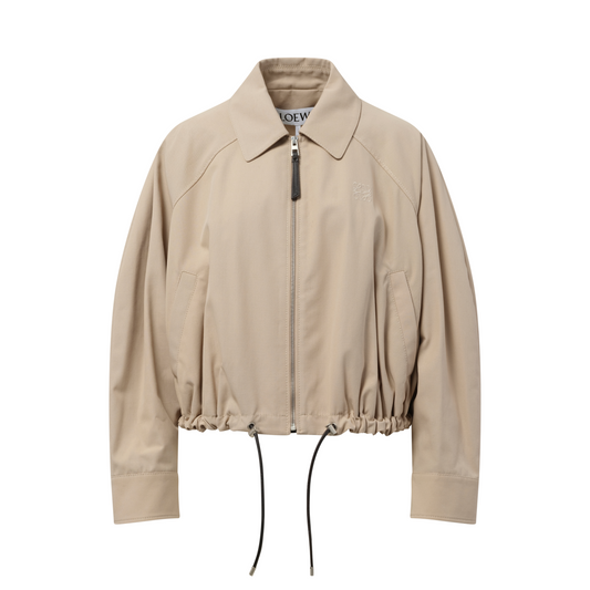 Relaxed Fit Balloon Jacket in Beige