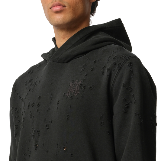 MA Shotgun Embroidered Hoodie in Black