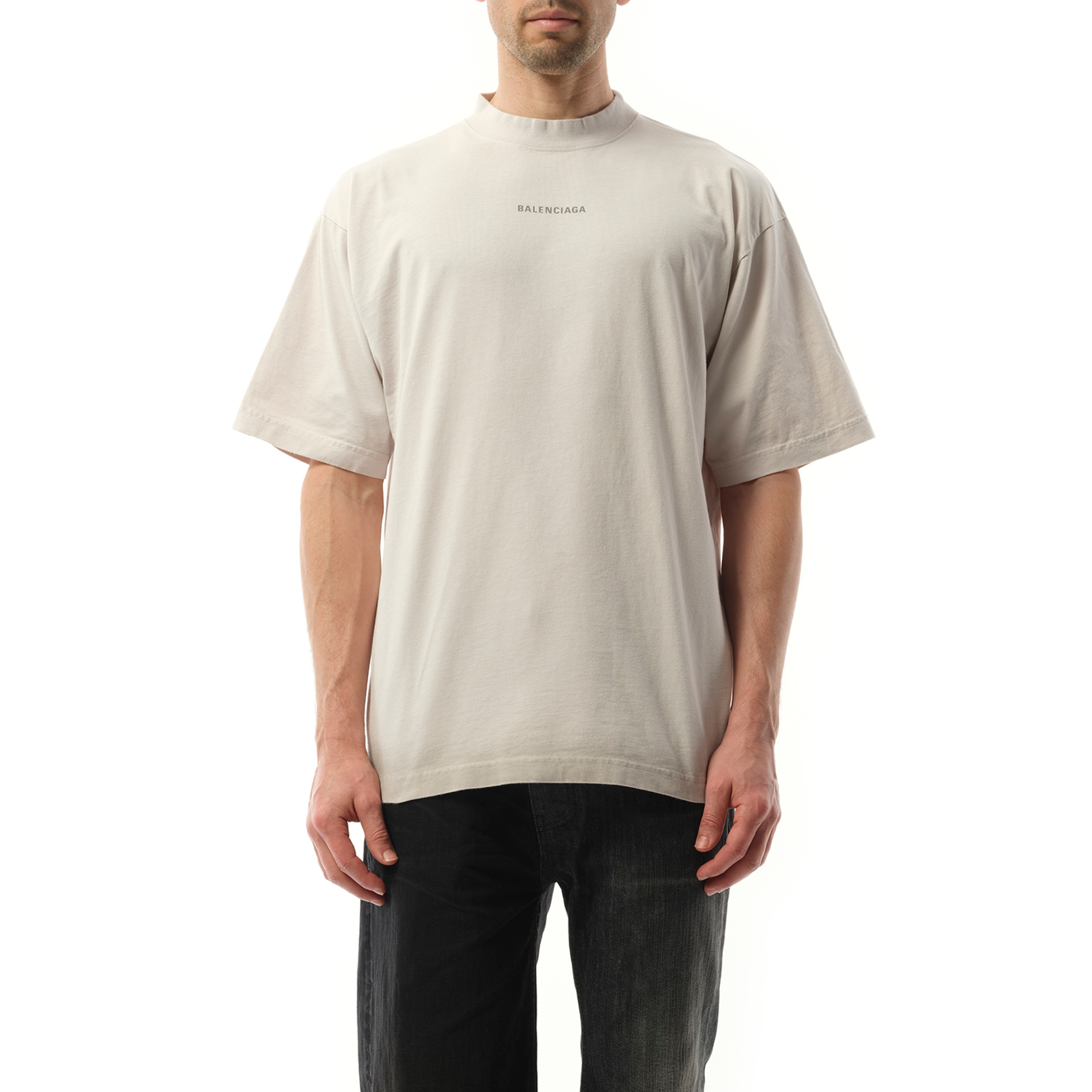 Back Reflective Medium Fit T-Shirt in White