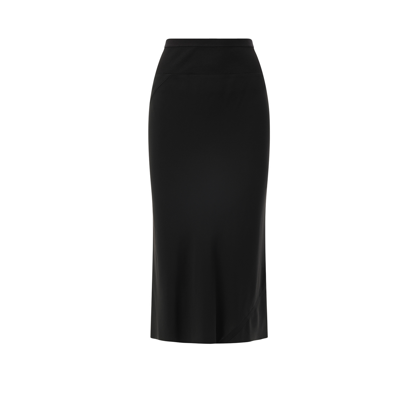 Knee Bias Skirt in Black