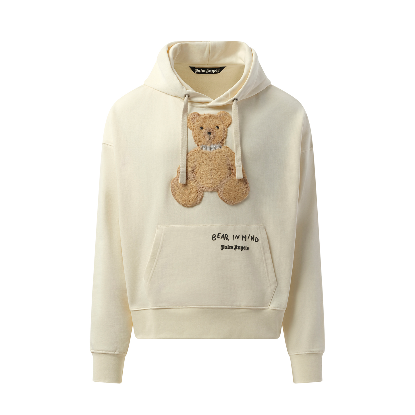 Bear in Mind Hoodie in Off White/Brown