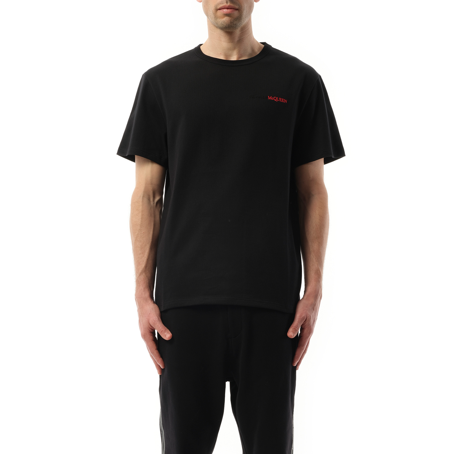 Mid Weight Jersey T-Shirt in Black/Black/Red