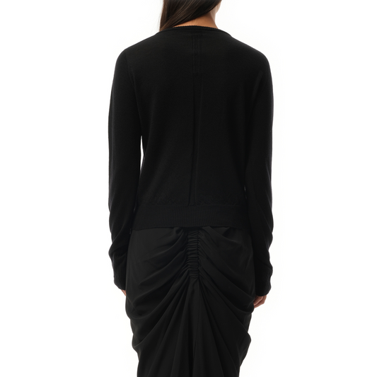 Cashmere Biker Level Sweater in Black