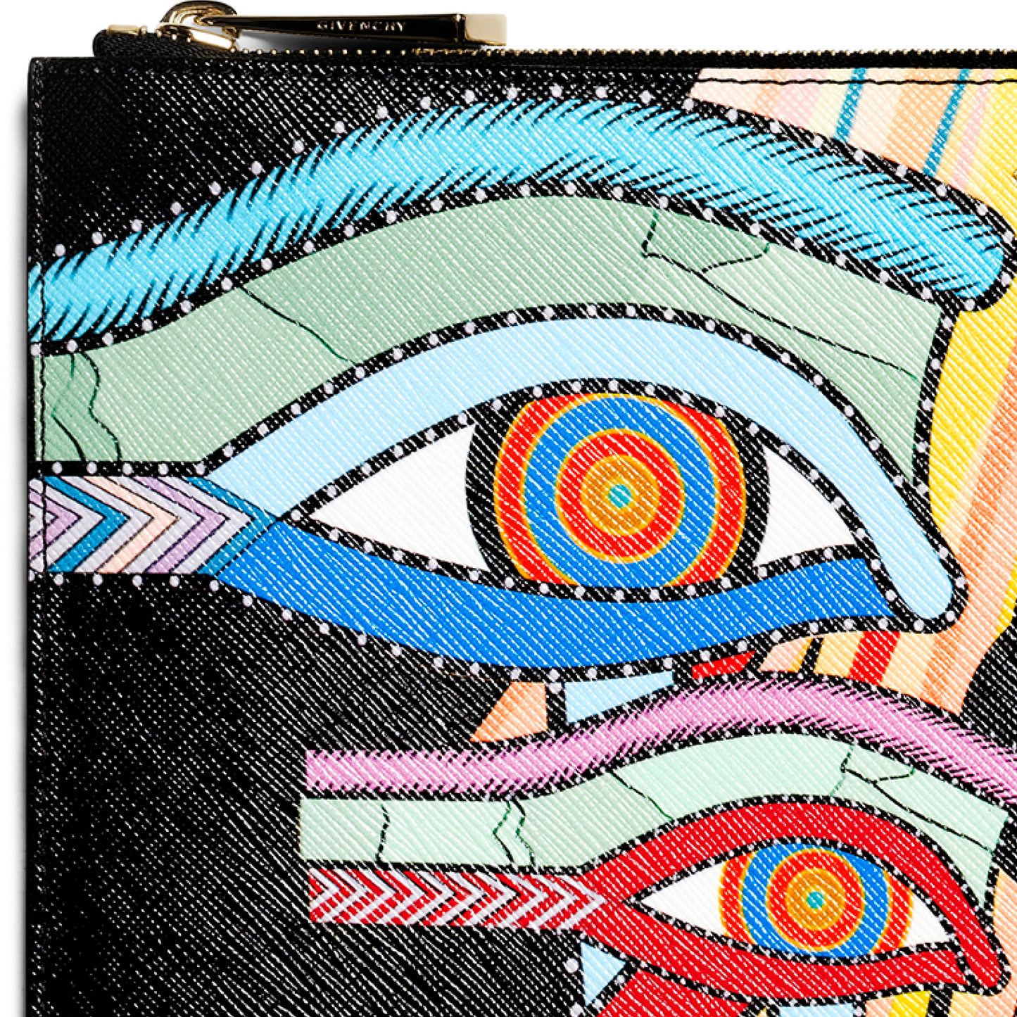 Iconic Print Medium Pouch in Multicolor