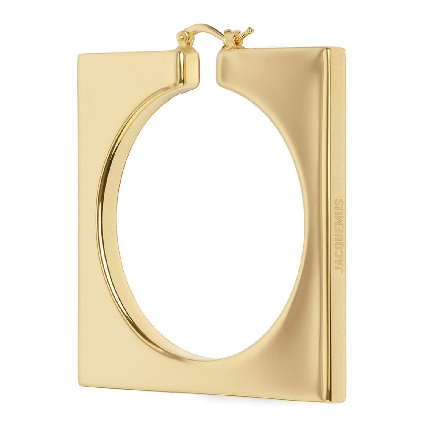 Les Creoles Rond Carre in Light Gold