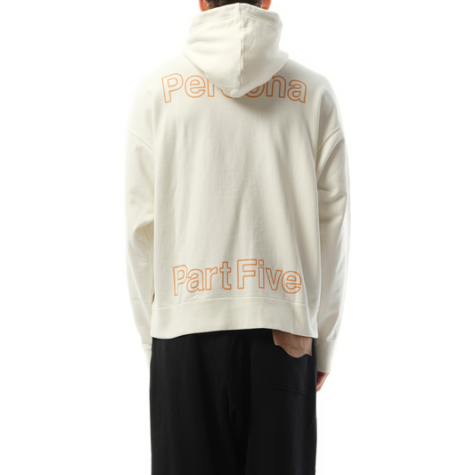 Leon Printed Hoodie in White