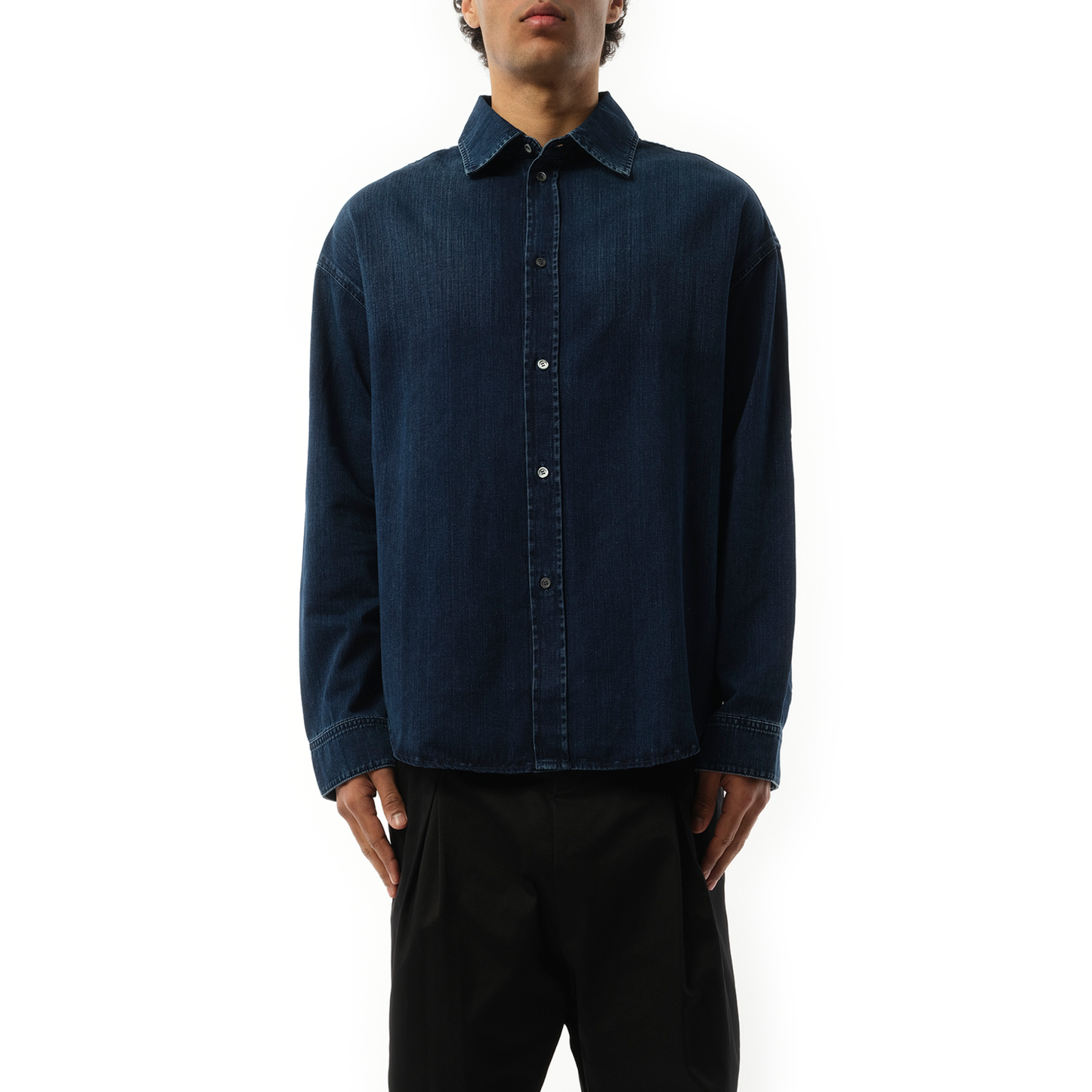 Anagram Overshirt in Washed Indigo