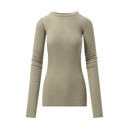 Rib Long Sleeve T-Shirt in Celadon