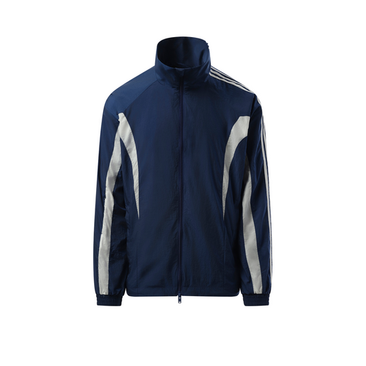 3 Stripe Nylon Jacket in Dark Blue