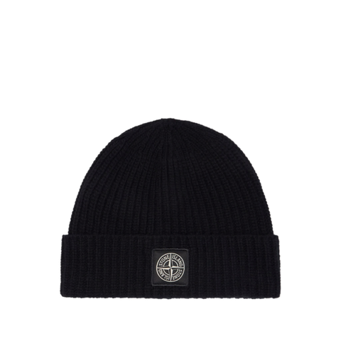 Geelong Wool Compass Beanie in Black