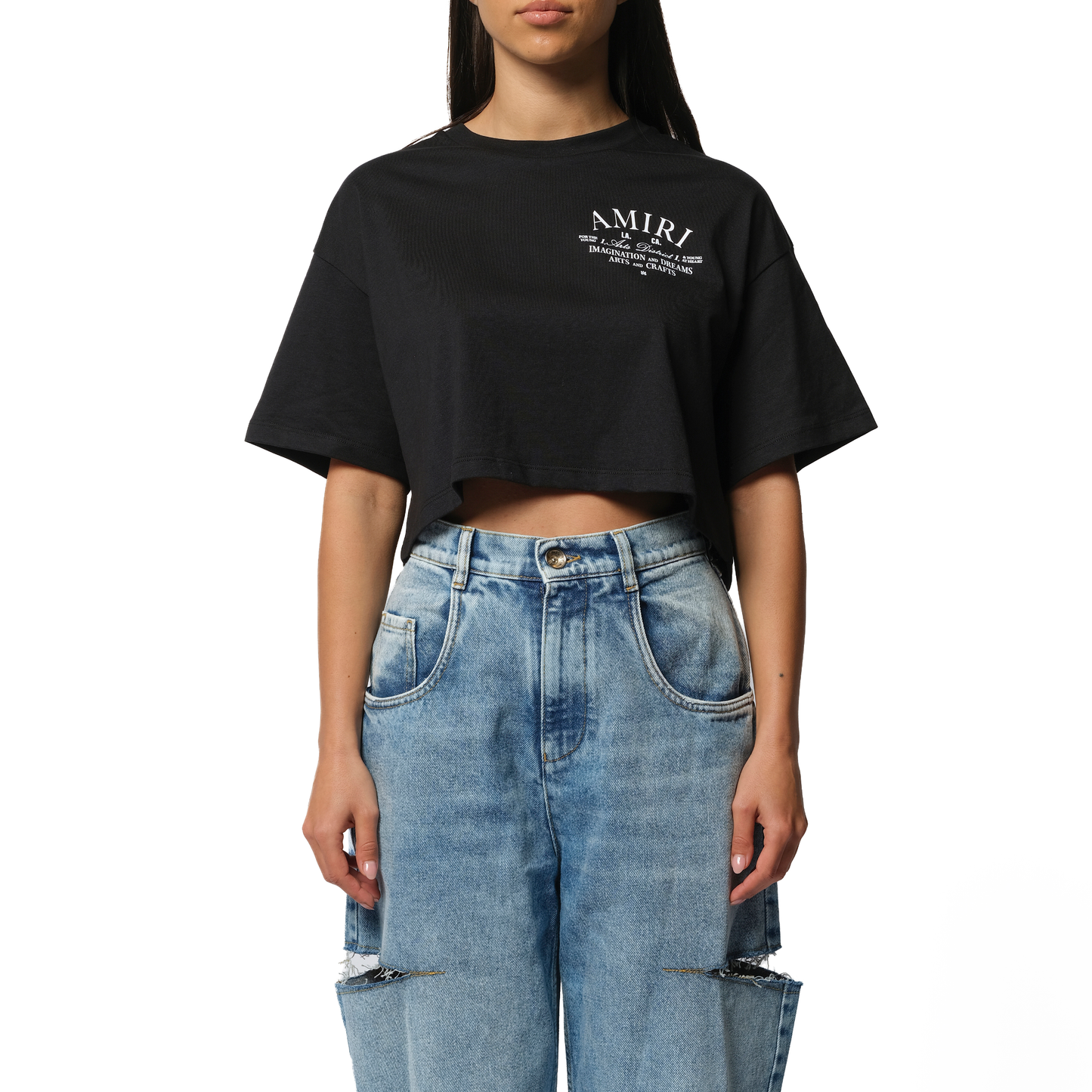 Arts District Cropped T-Shirt in Black