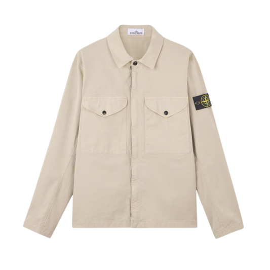 Supima Cotton Overshirt in Plaster