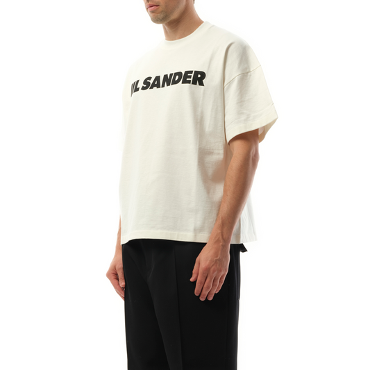 Jil Sander Logo T-Shirt in Porcelain