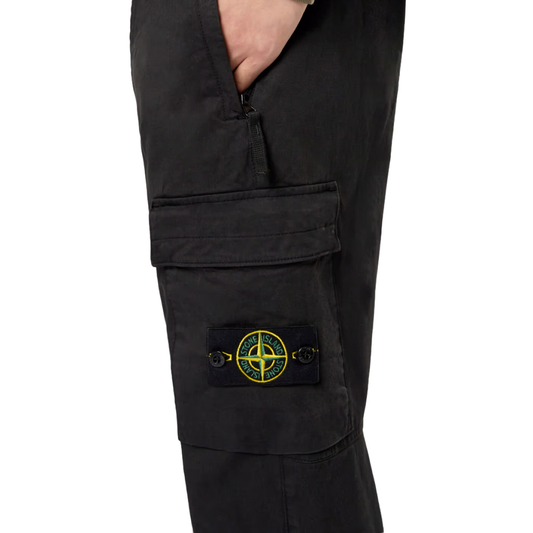 Stone Island Compass Cargo Pants in Black