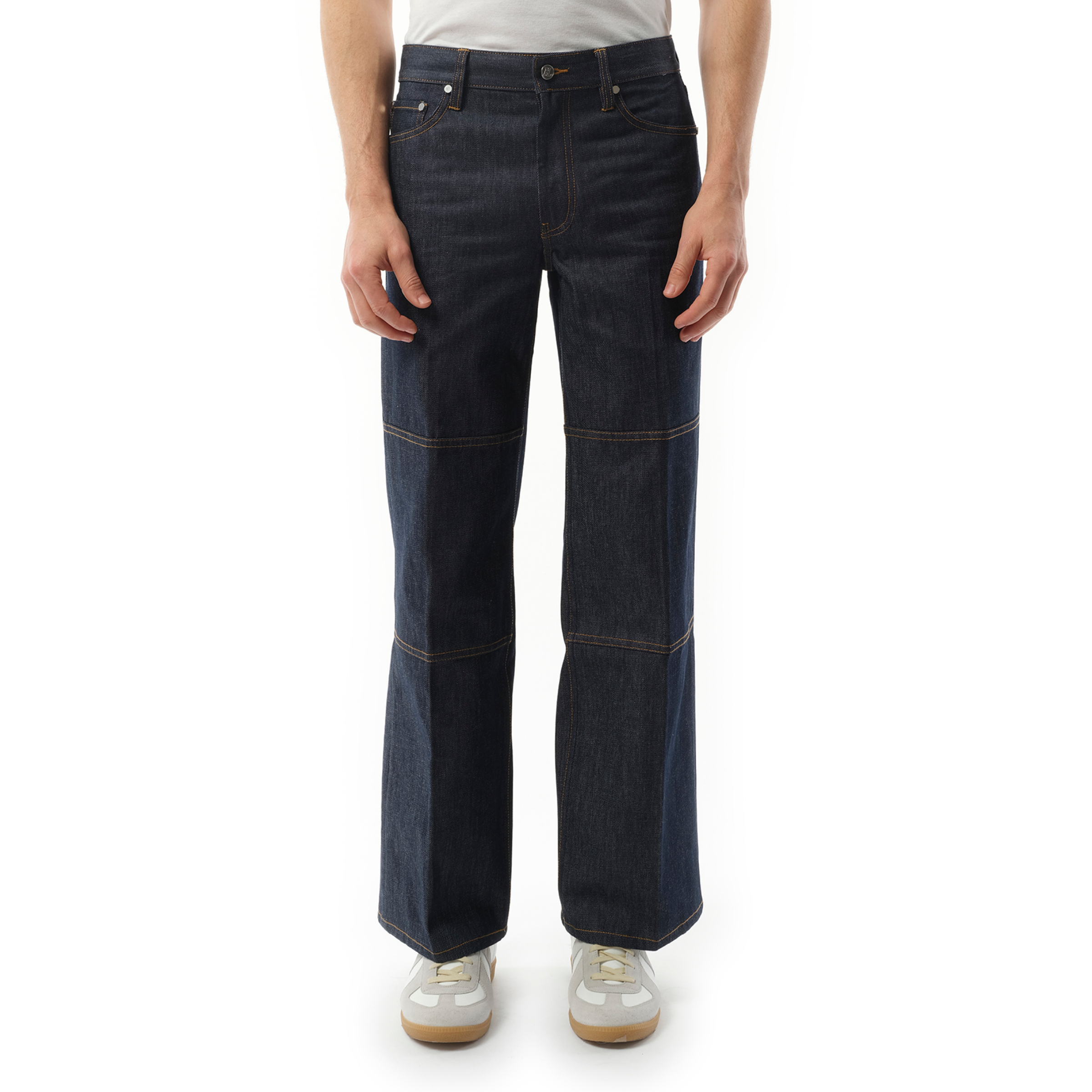 Zip Carpenter Jeans in Raw Indigo