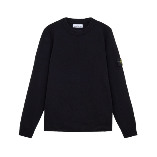 Lamb Wool Knit Sweater in Black