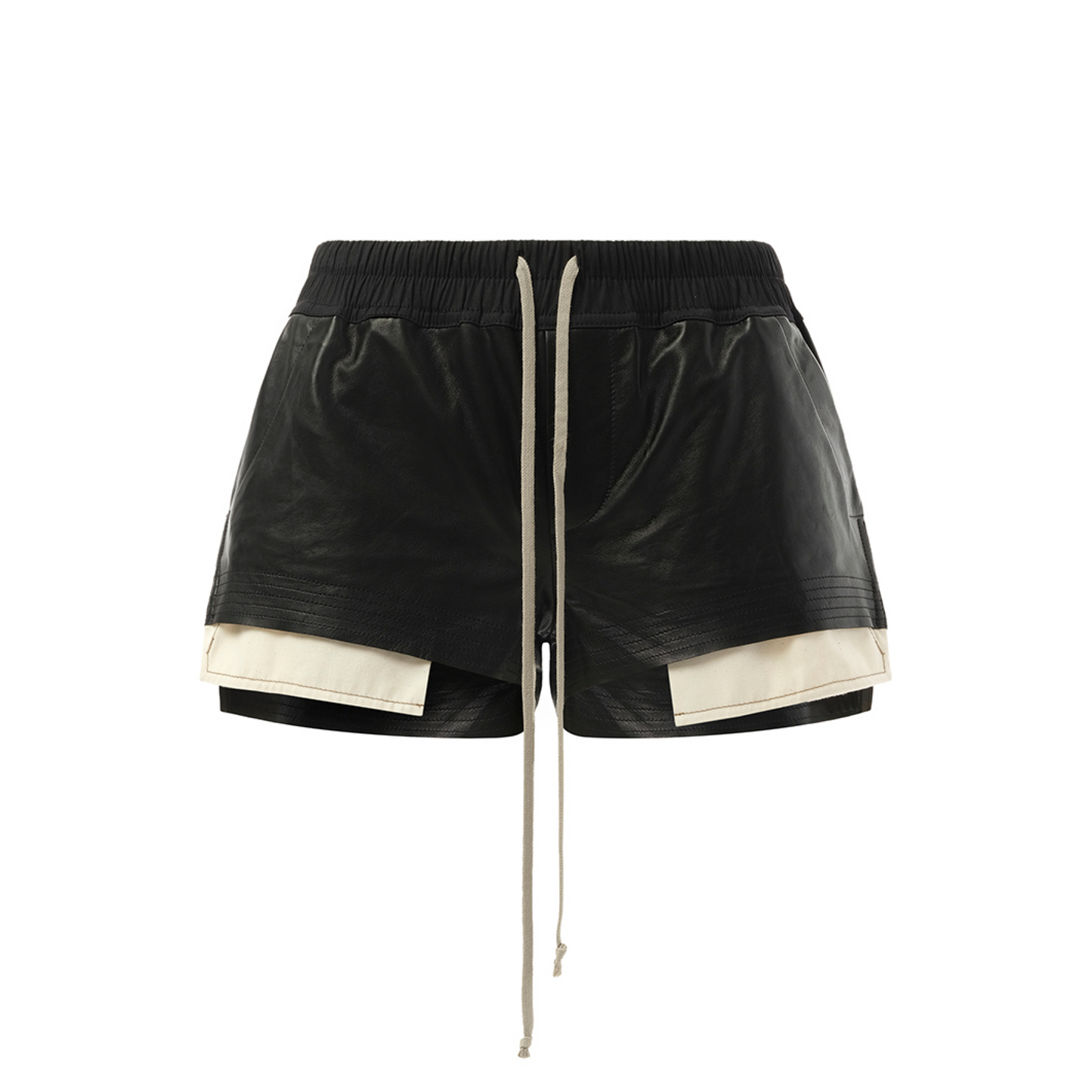 Leather FOG Boxer Shorts in Black