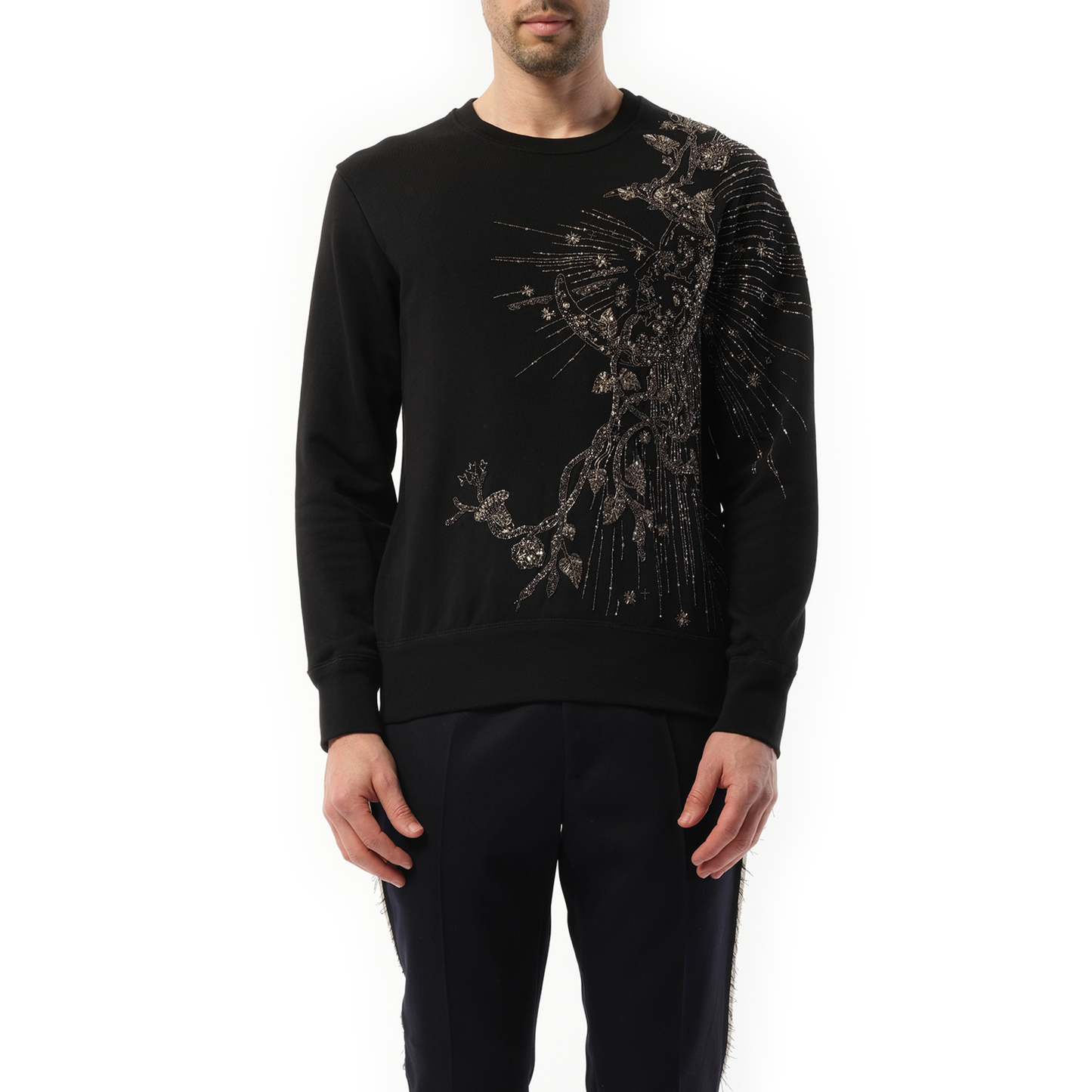 Emb Sweatshirt in Black