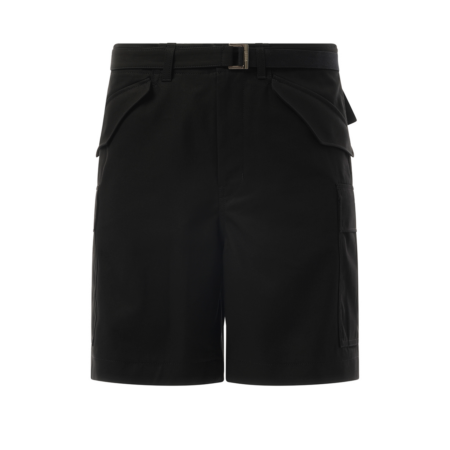 Cotton Twill Shorts in Black