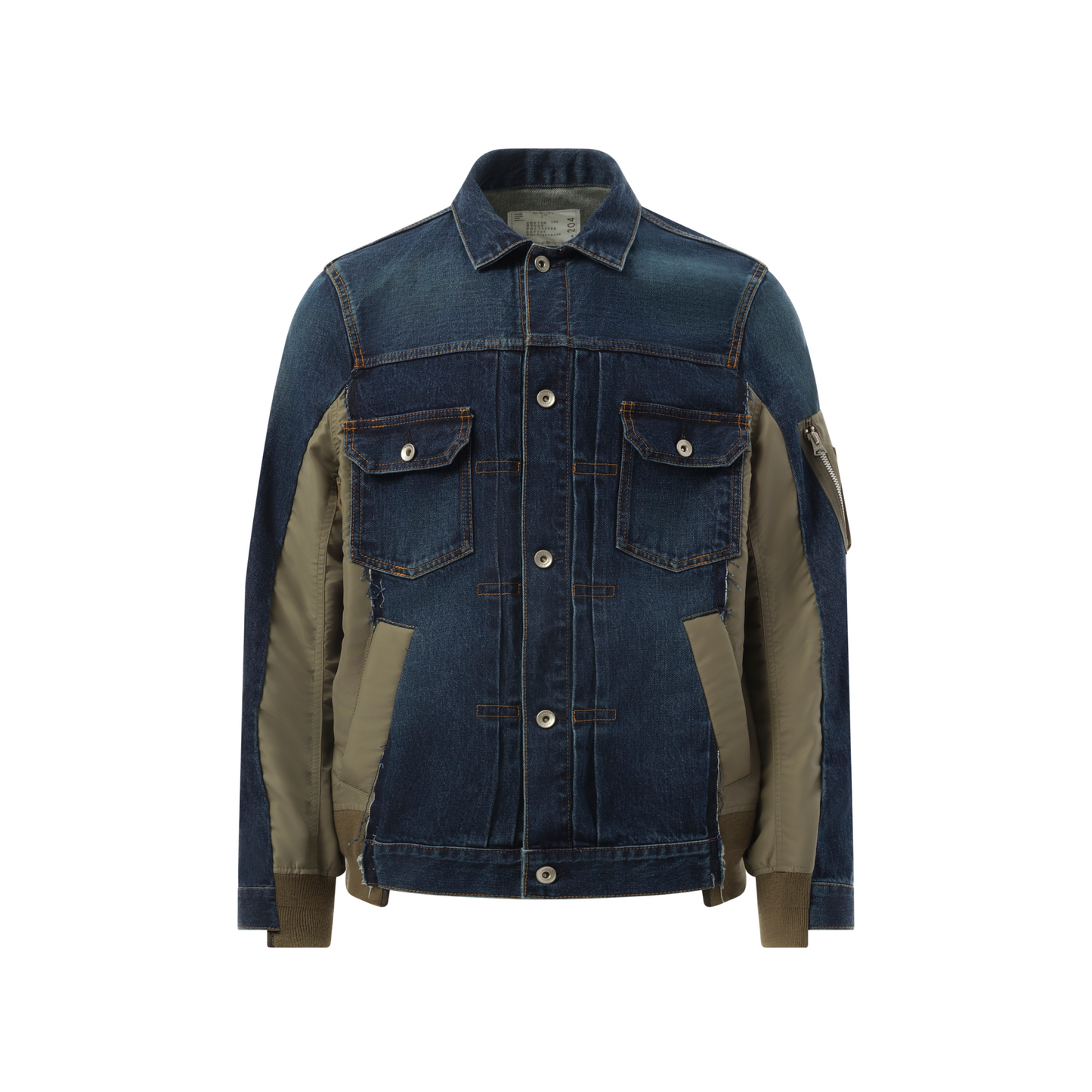 Denim Nylon Twill Jacket in Blue