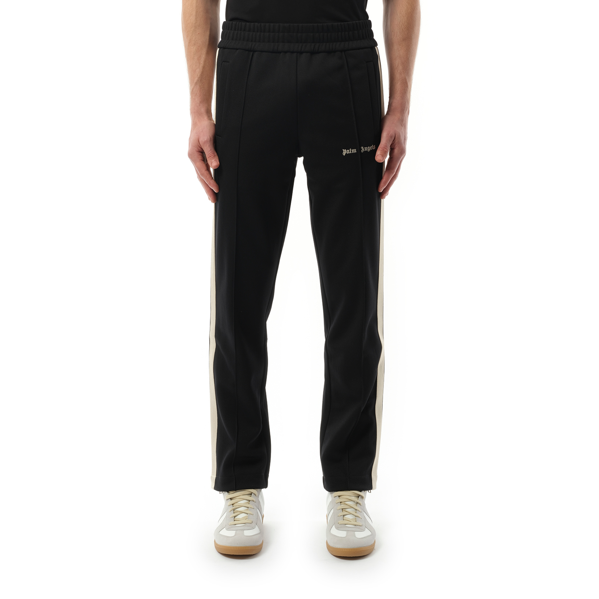 Classic Logo Track Pants in Black/Off White