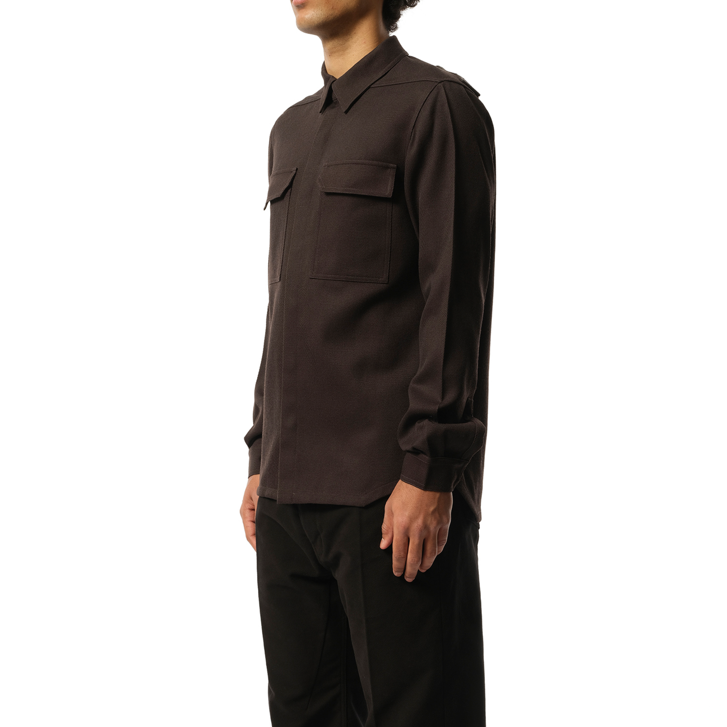 Wool Drill Outer Shirt in Dark Dust