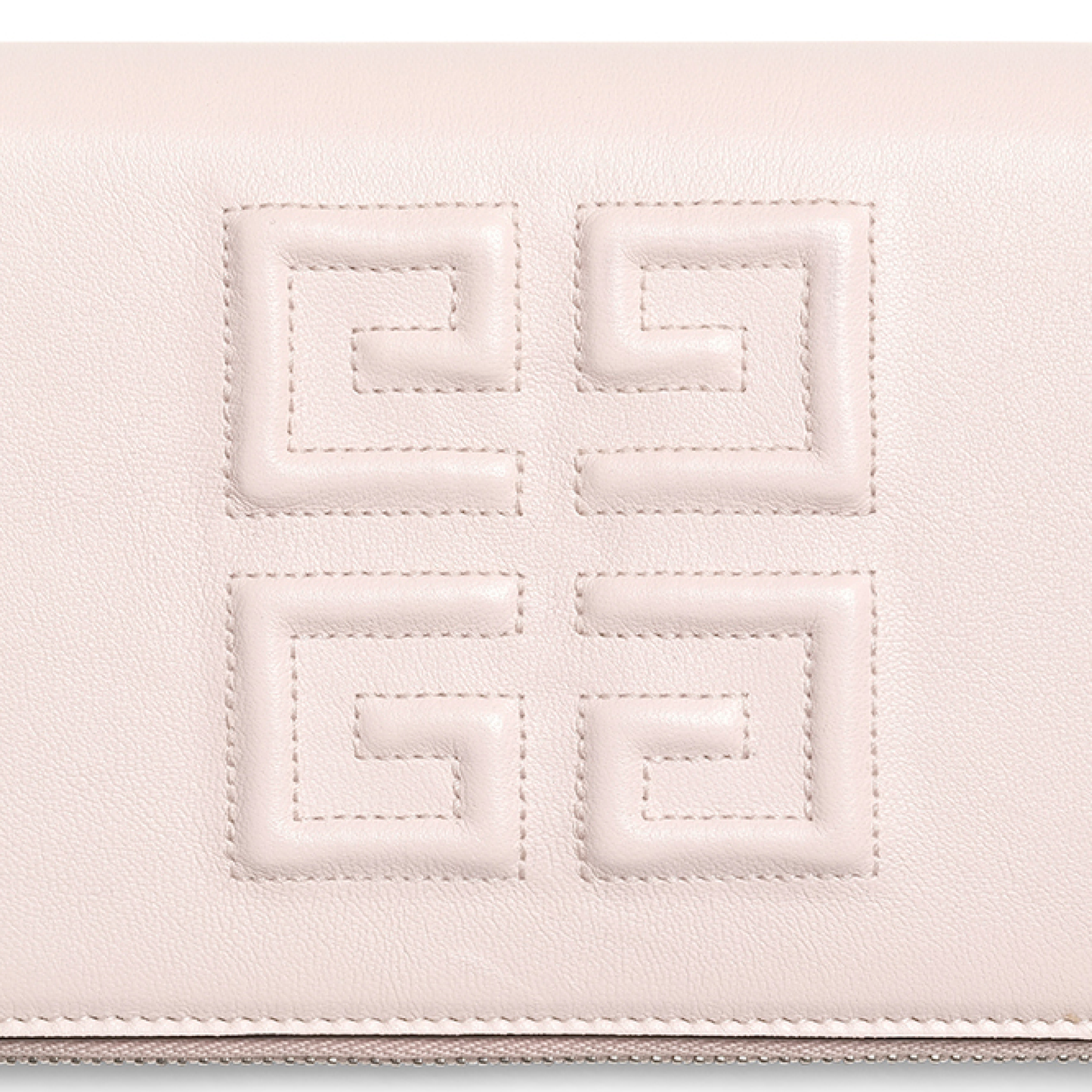 Embroidered 4G Long Zip Wallet in Pink