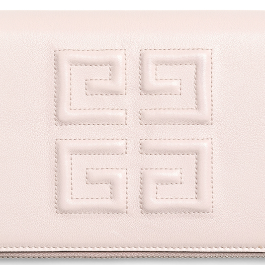 Embroidered 4G Long Zip Wallet in Pink