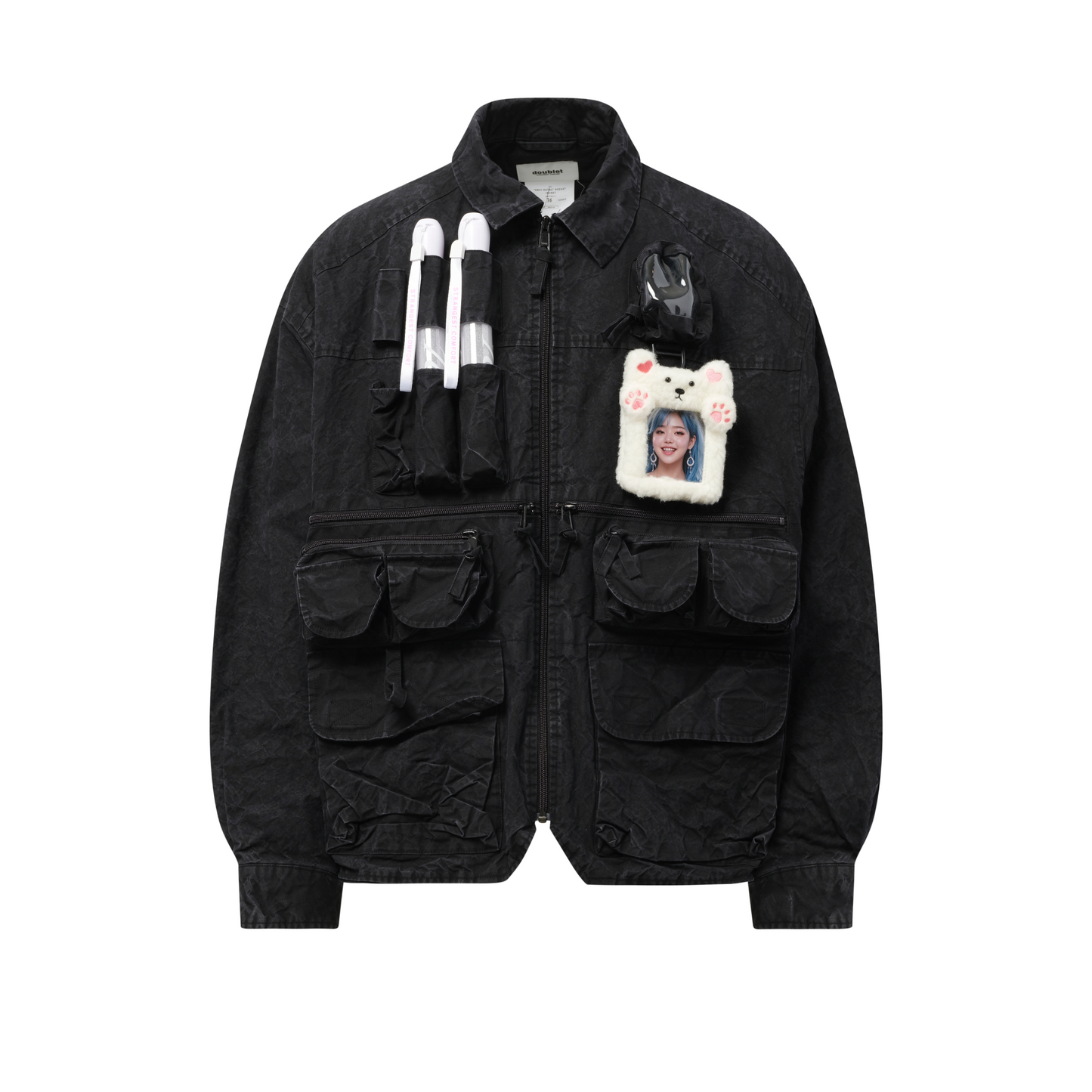 “Oshi-Katsu” Pocket Jacket in Black