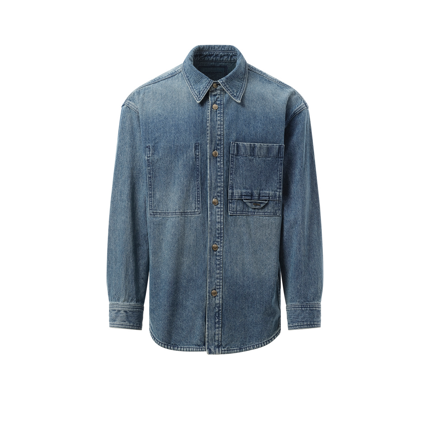 Logo Denim Shirt in Blue