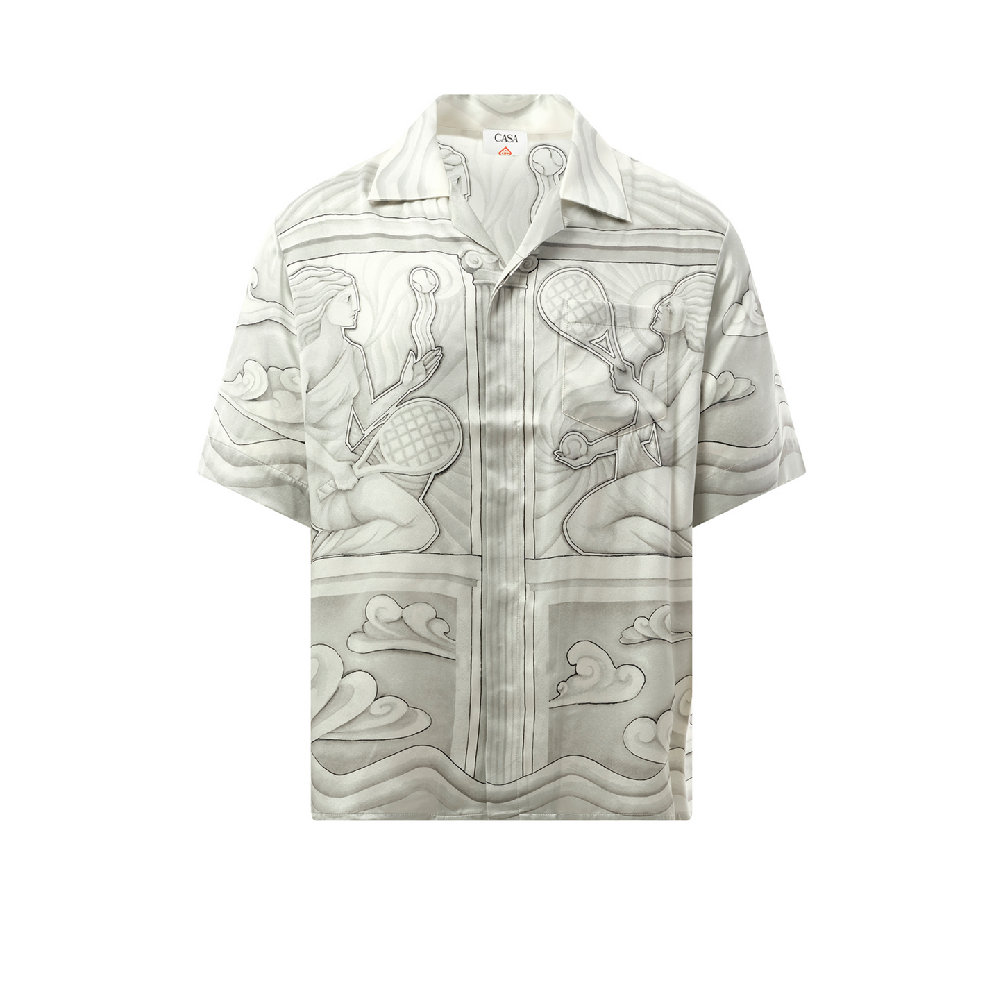 Sacred Stone Cuban Collar Shirt in Grey