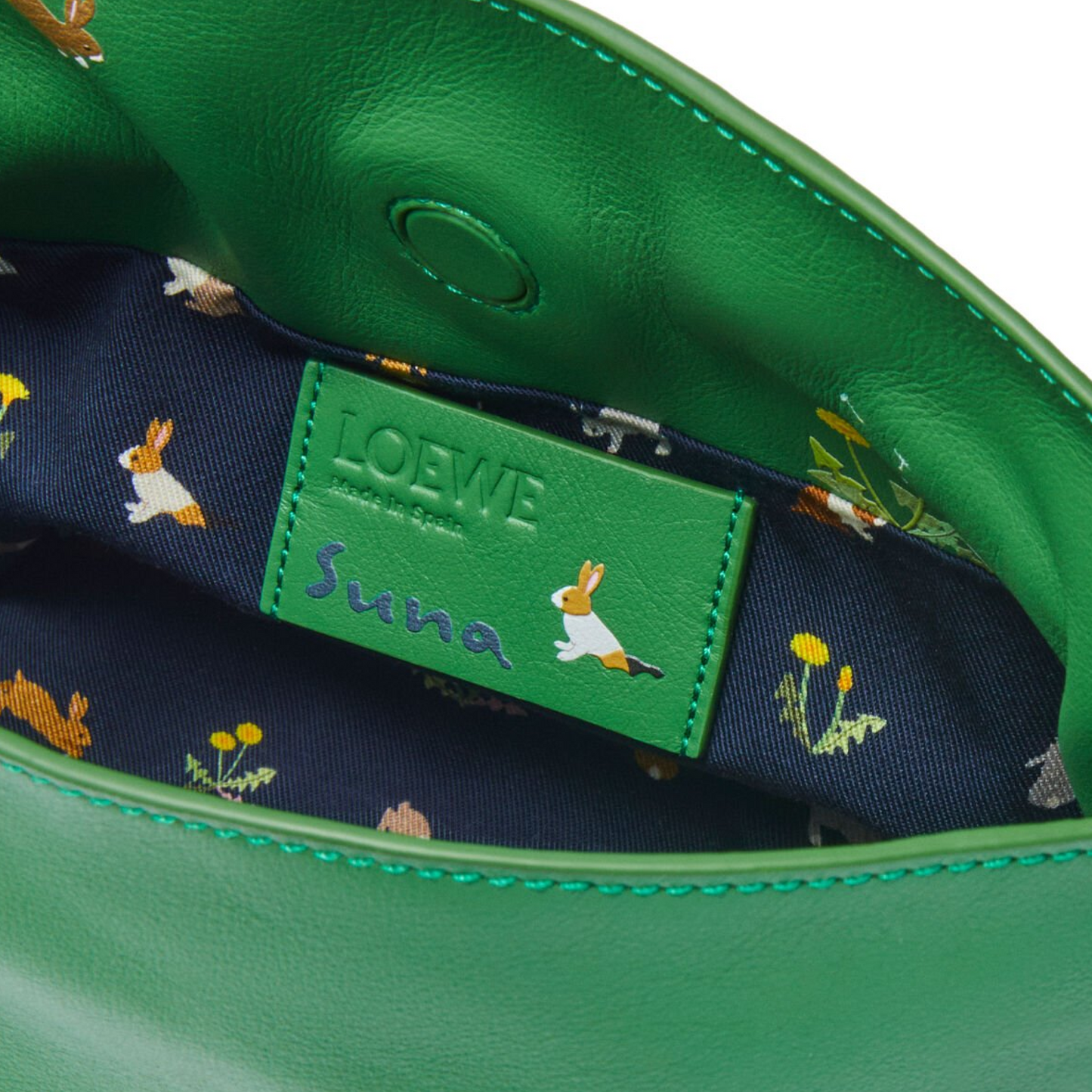 Flamenco Clutch Mini Bunnies in Tropical Green