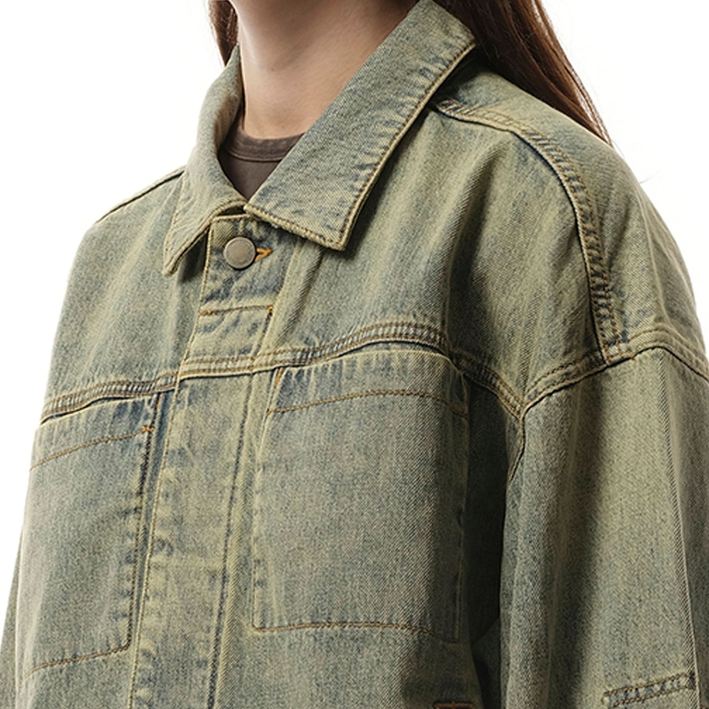 Gem Denim Jacket in Surface Wave