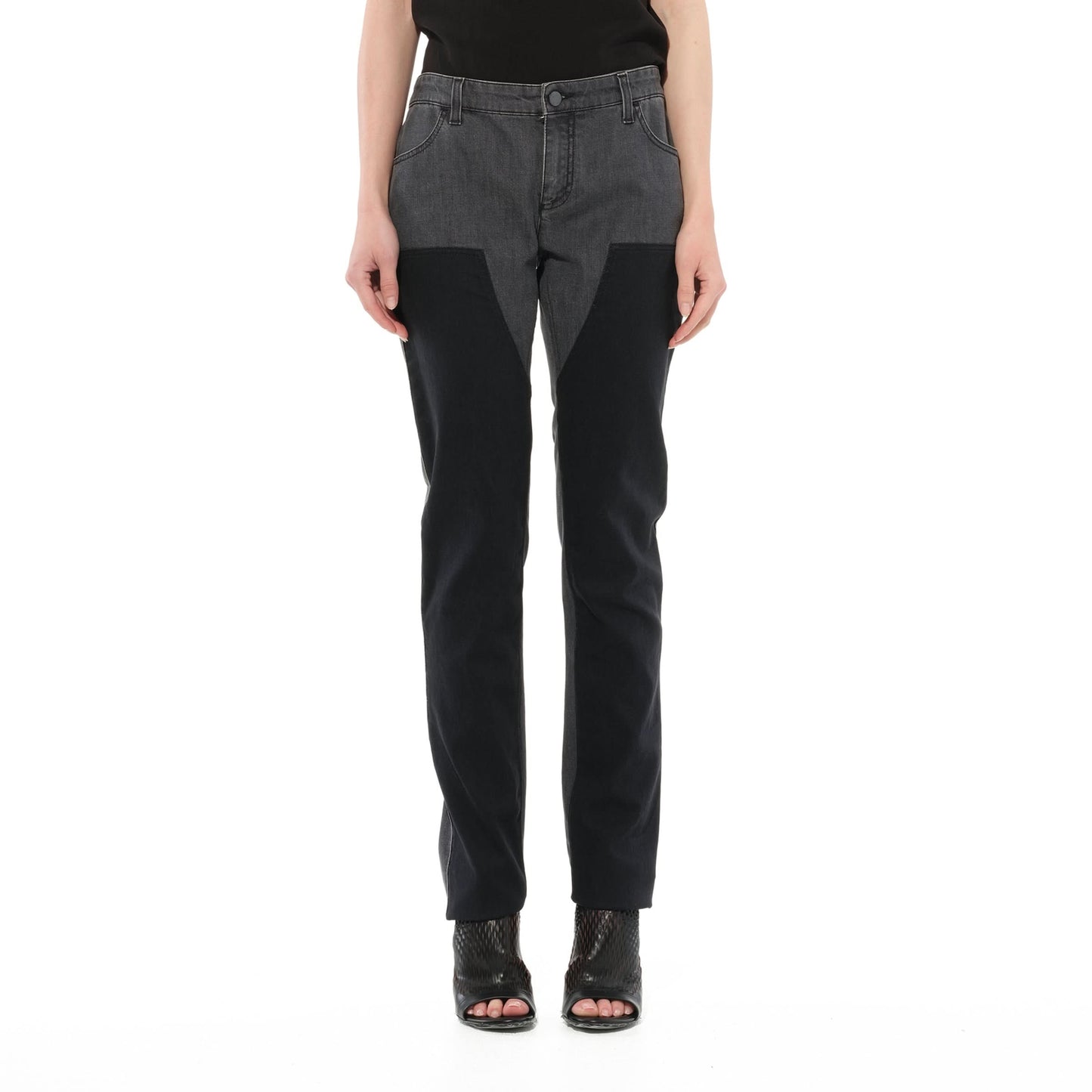 Pants in Two Tone Black