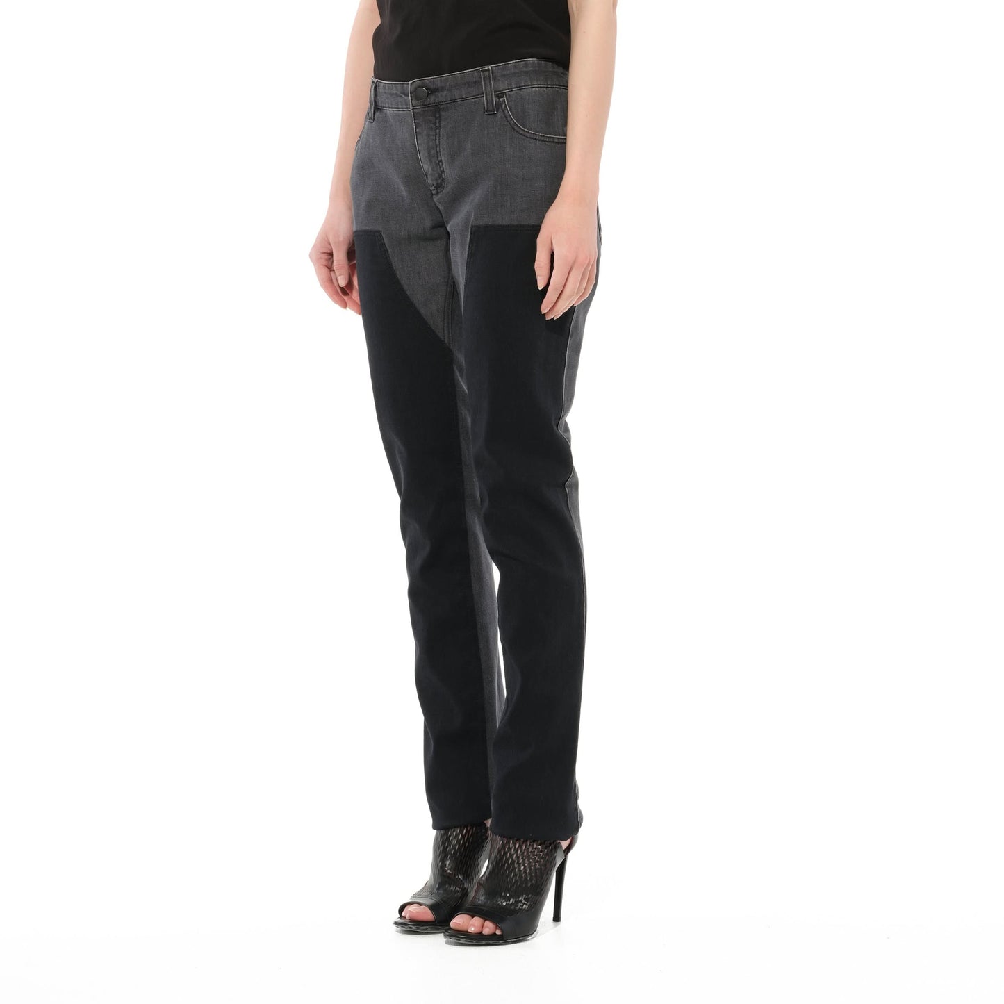 Pants in Two Tone Black