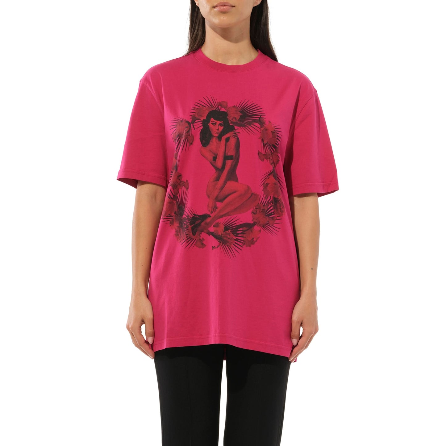 Short Sleeve T-Shirt in Fushia