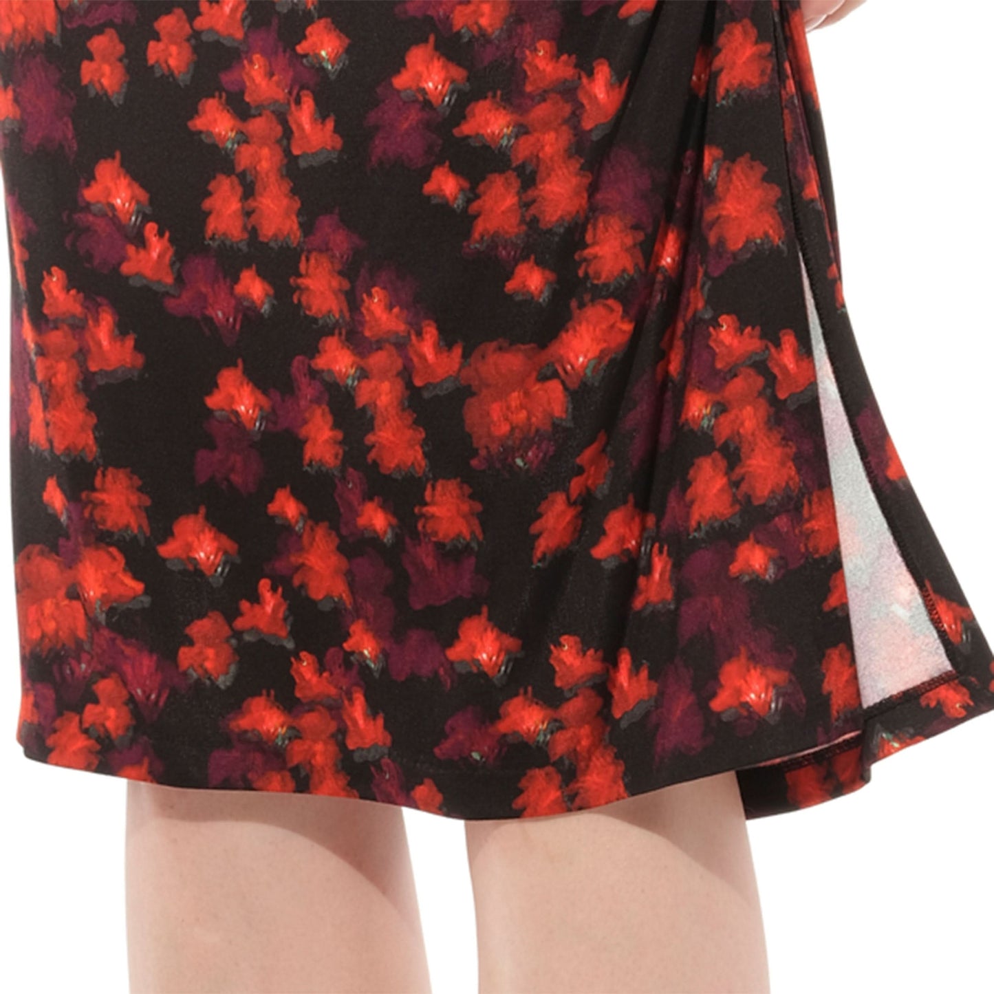 Flower Skirt in Black/Red