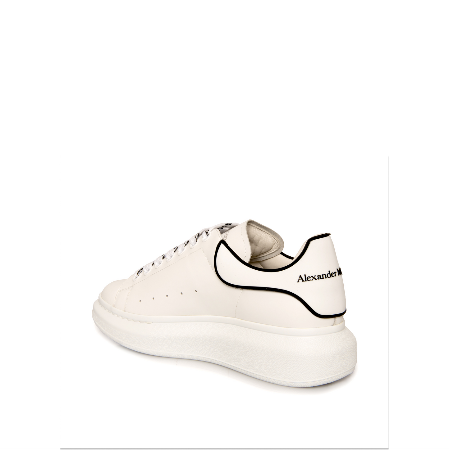 Larry Rubber Heel Sneaker in White