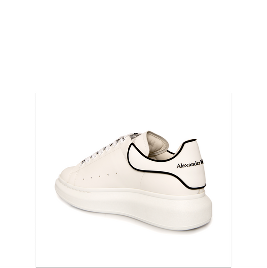 Larry Rubber Heel Sneaker in White