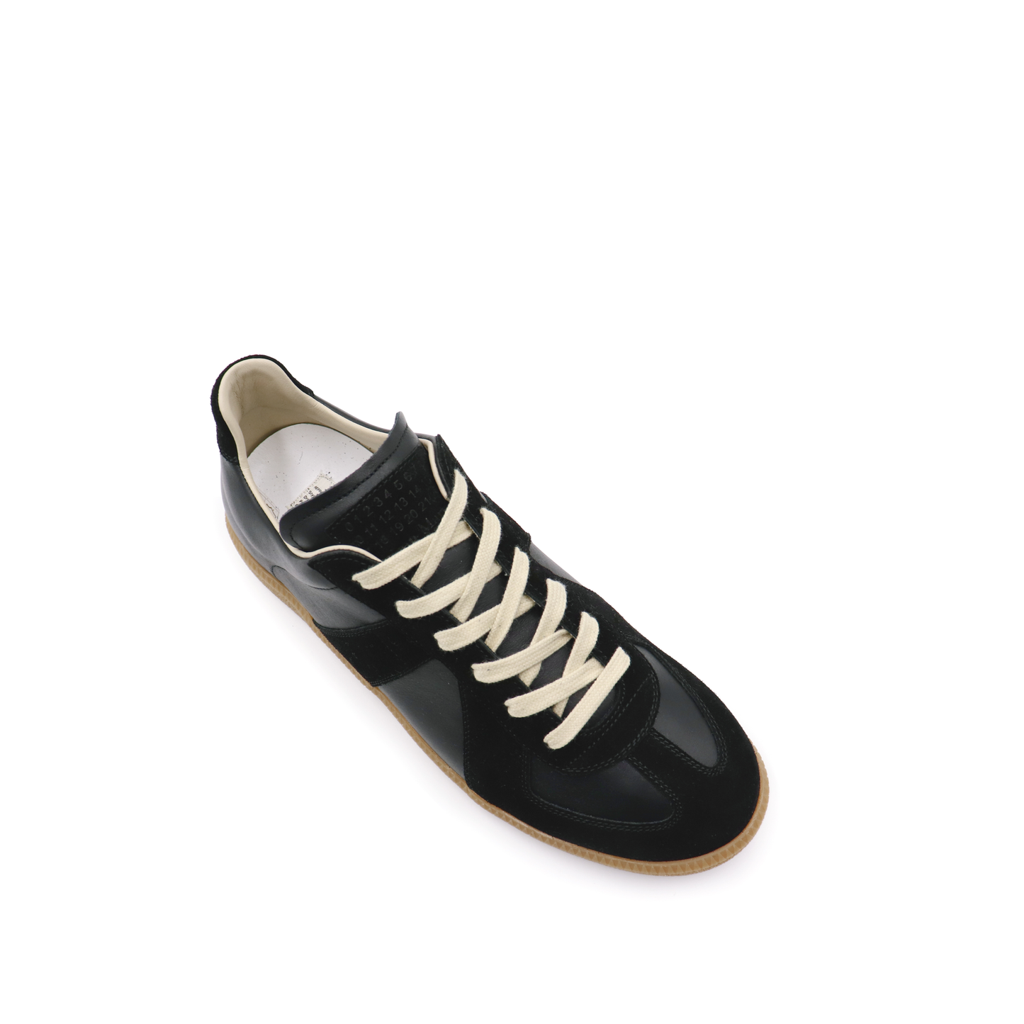 Replica Leather Sneaker in Black