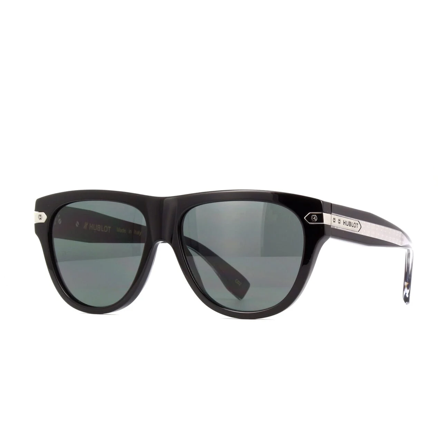 Black Aviator Sunglasses with Polar Solid Smoke Lens