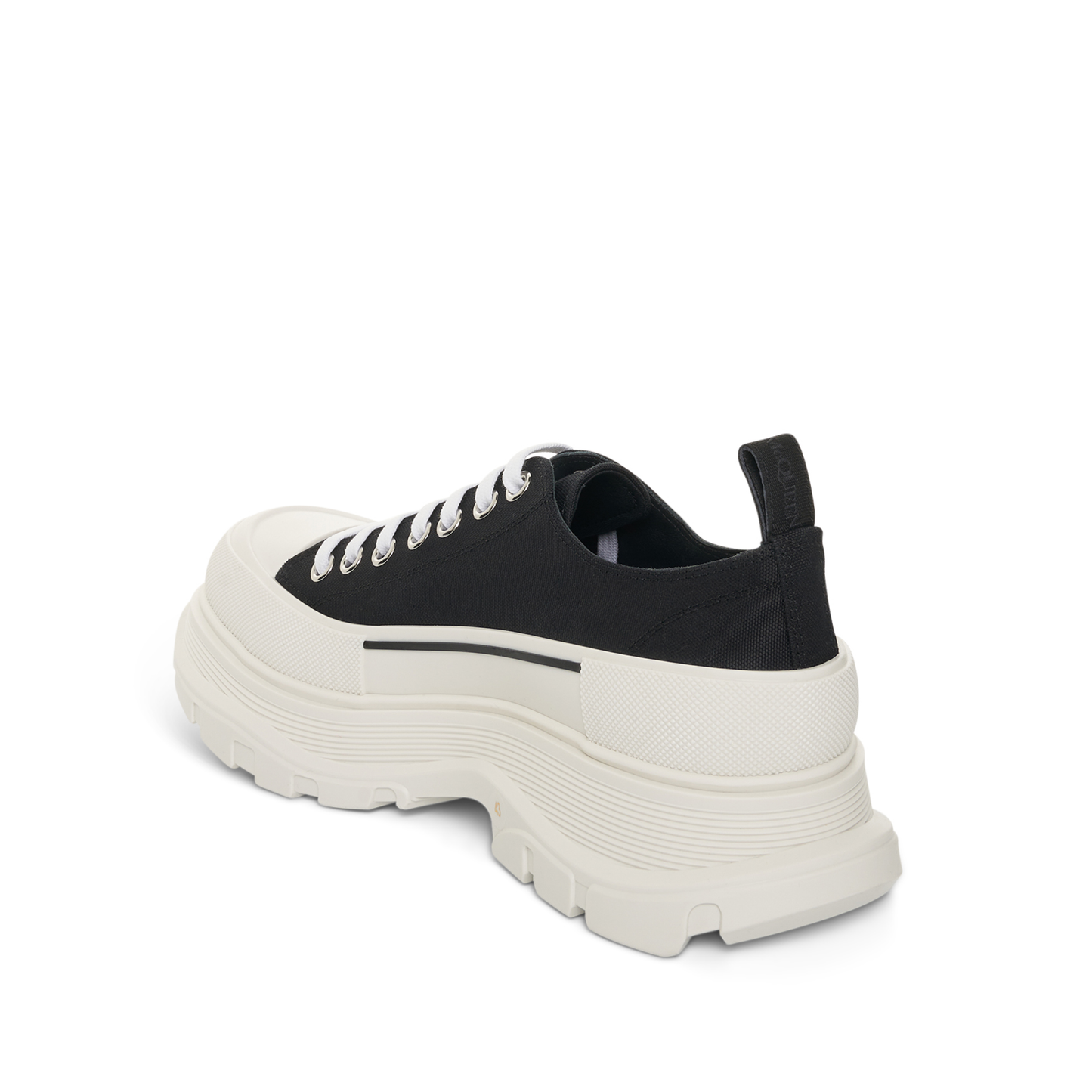 Tread Slick Canvas Lace-Up Shoes in Black/White