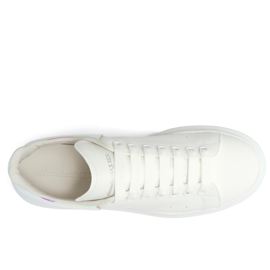 Larry Iridescent Heel Sneaker in White/Shock Pink