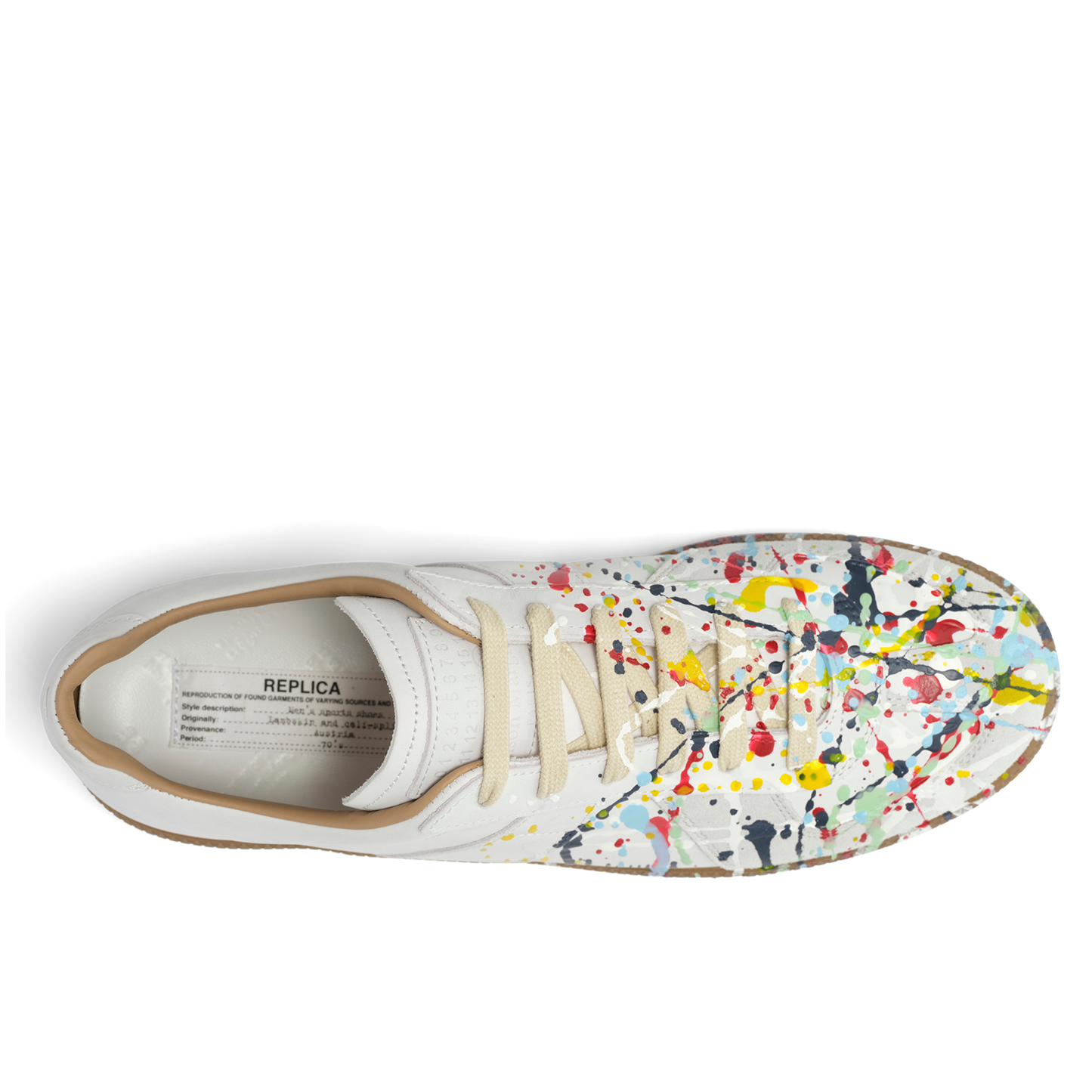 Replica Paint Splatter Sneaker in White