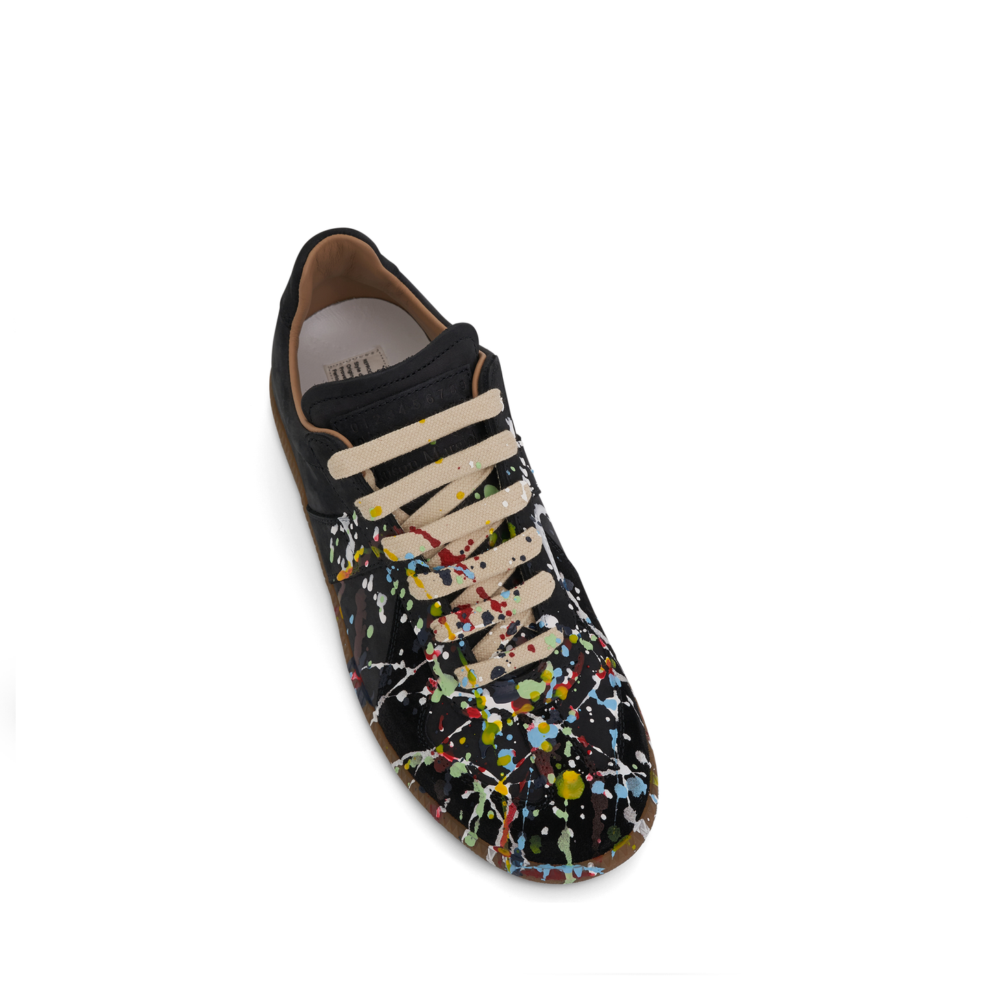 Replica Paint Splatter Sneaker in Black